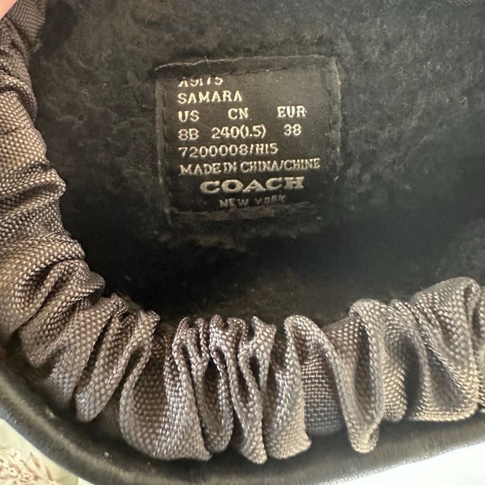 Coach Womens SAMARA Anline Black Quilted All Weather Winter SnowBoots Shoe 8B - Picture 7 of 7